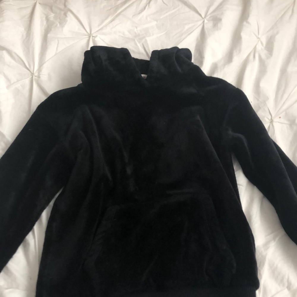 Fluffy black sweater